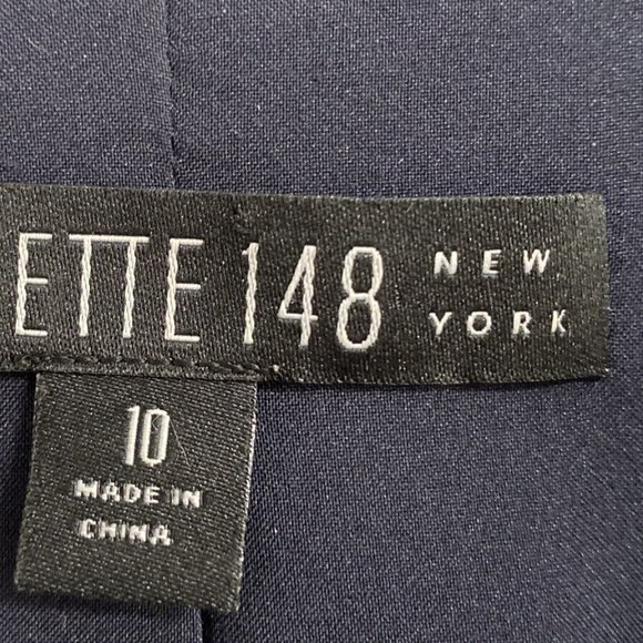 Lafayette 148 New York Blazer Womens 10 Blue Wool Blend Three Button Long Sleeve - Picture 8 of 8